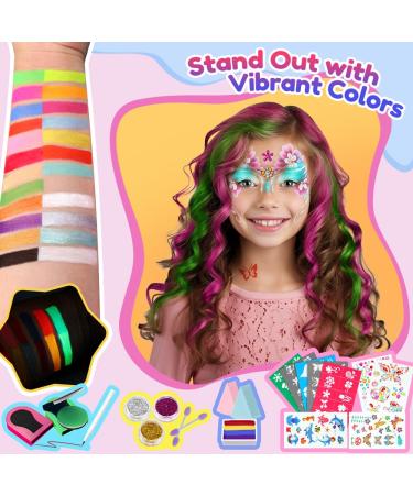 Janolia Face Painting Kit for Kids - 23 Water-Based Colors for Halloween Carnival Cosplay & Parties | Ideal Face Paint Makeup Palette - Buy Online on GoSupps.com