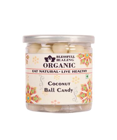 Blessfull Healing Organic Coconut Ball Candy 300 Gram Airtight Container (Packing May Vary)