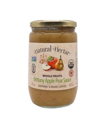 Natural Nectar Apple sauce Pear Biodynamic, 22 Oz