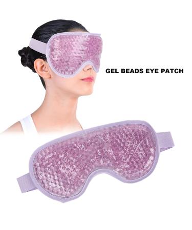 Cooling Gel Bead Eye Mask for Kids & Adults - Reusable Hot/Cold Compress Eye Pack for Swelling Relief - Washable & Easy to Clean (Purple) - Buy Online on GoSupps.com