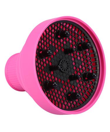 Diffusor hairdryer collapsible travel hair dryer diffuser silicone diffuser for hair dryers heat-resistant foldable hair diffuser wavy hair styling (pink)