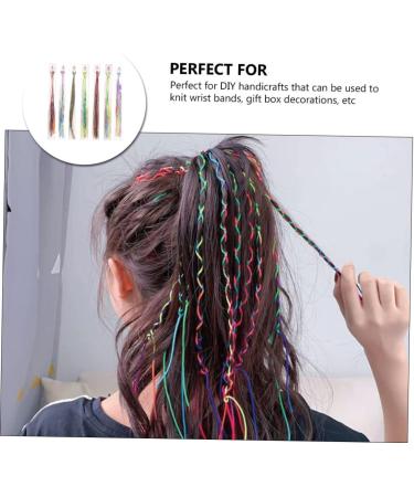 minkissy 7 Sets Colored Hair Rope Braided Hair Scrunchies Ties Ribbon Elastic Hair Ropes Hair Tinsel Ribbon for Hair Hiphop Hair Tie Braid Headdress Molding Line Hip Hop Child Polyester - Buy Online on GoSupps.com