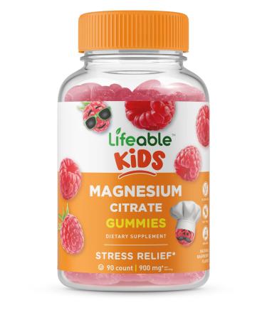 Lifeable Magnesium Citrate for Kids - Great Tasting Natural Flavor Gummy Supplement - Gluten Free Vegetarian GMO-Free Chewable - 90 Gummies - Buy Online on GoSupps.com
