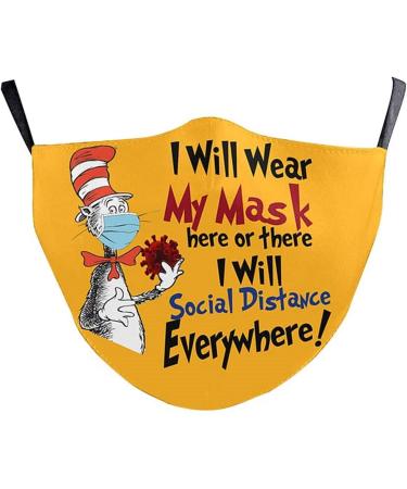 Youning Unisex Christmas 3D Print Face Masks - Funny Motifs Washable Multifunctional Neck Bandana & Dust Protection with Filters (7 PCs) - Buy Online on GoSupps.com