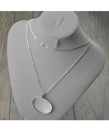 5X Magnifying Glass Pendant with 1.6 Glass Lens and 35 Silver Alloy Necklace - Buy Online on GoSupps.com