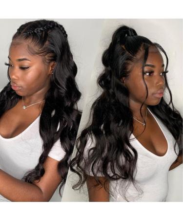 24 Inch Body Wave HD Lace Front Wig | Brazilian Virgin Human Hair | 180 Density | Transparent Lace | Glueless & Dyeable - Buy Online on GoSupps.com