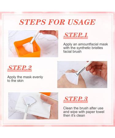 48 Pcs Fan Brushes Facial Applicator Kit | Multi-Use Makeup and Face Mask Brush Set for Women, Girls, Estheticians | Soft Peel Brush for Spa, Acid Mud, Cream Masques | Cleansing Tools - Pink, White, Yellow - Buy Online on GoSupps.com