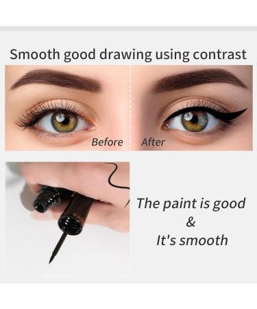 Liquid Eyeliner Waterproof Liquid Eye Liner | Long Lasting & Waterproof Makeup Eyeliner Black Eye Liner for Smudgeproof Eyeliners Eye Makeup Rowces - Buy Online on GoSupps.com