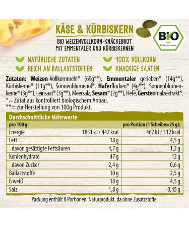 Buy Dr. Karg s Organic Crispbread with Cheese & Pumpkin Seeds - 100% Whole Grain Vegetarian High Fiber No Additives 10x200g - Buy Online on GoSupps.com
