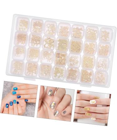 Mikinona 1 Box Nail Art Accessories Nail Glitter Manicure Decor Nail Rhinestones Gold Nail Decor Nail Charm Sticker Pearl Jewelry Gems Nail Star Earth Tones Nail Polish Rivet Sequins 3d - Buy Online on GoSupps.com