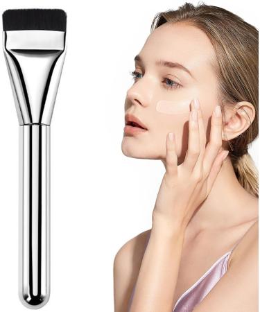 Flat Makeup Brush Flat Foundation Brush 5.4'' Flat Makeup Brush Thin Blade Liquid Foundation Brush Soft Bristles Contour Brush Concealer Brush For Streak-Free Coverage Natural Finish - Buy Online on GoSupps.com