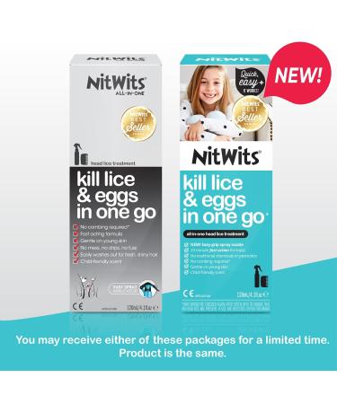 NitWits All-in-One Head Lice Treatment Spray - Kills Nits & Eggs | 120ml Lice Spray & Nit Comb - Fast & Effective International Shipping - Buy Online on GoSupps.com