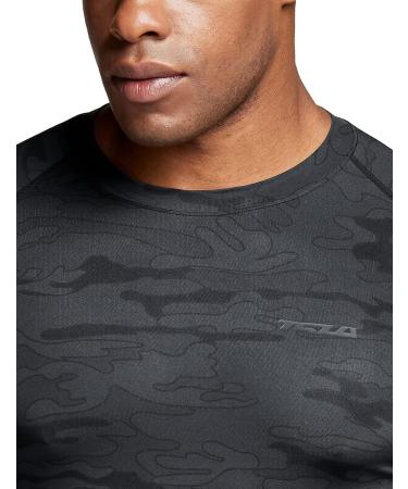 TSLA Men's UPF 50+ Long Sleeve Compression Shirts - Pack of 3 | Athletic Workout & Water Sports Rash Guard | Black/Urban Camo | Medium - Buy Online on GoSupps.com