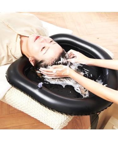 Inflatable Shampoo Basin-Portable Shampoo Bowl Hair Washing Basin for Bedridden Disabled Injured Hair Wash Tub for Dreadlocks and at Home Sink Washing