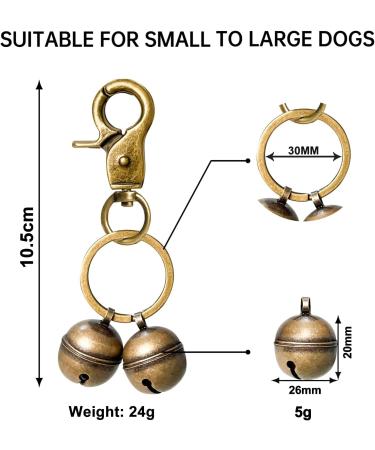 Cat & Dog Collar Bell Pack of 2 | Durable Pet Tracking & Wildlife Safety | Bronze Lobster Clip & Iron Split Ring - Buy Online on GoSupps.com