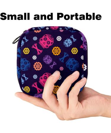 Buy Portable Women's Binding Bags & Menstrual Cup Bags - Colorful Day of Dead Patterns for Teens | Perfect for First Period & Tampons - Buy Online on GoSupps.com