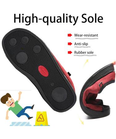 Women's Open Toe Diabetic Recovery Slippers | Adjustable Walking Shoes for Arthritis Edema & Plantar Fasciitis | Comfortable Support for Swollen Feet | Elderly Friendly - Orange Size 10 - Buy Online on GoSupps.com