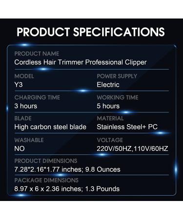 COMZIO Professional Cordless Hair Clippers for Men - Rechargeable Beard Trimmer with LED Display - Buy Online on GoSupps.com
