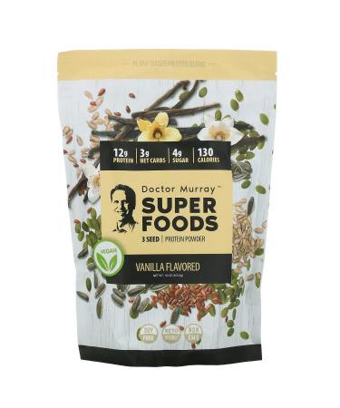 Dr. Murray's Super Foods 3 Seed Protein Powder Vanilla 16 oz (453.5 g)