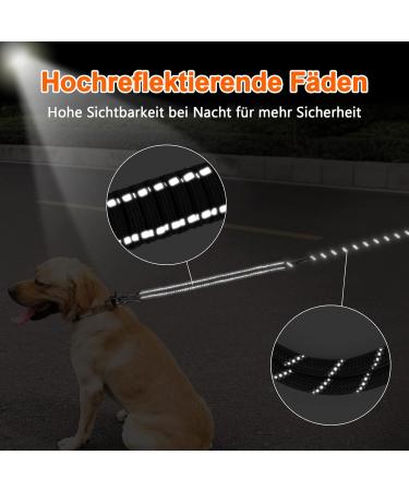 Buy Aystkniet 30m Bungee Dog Leash - Shock-Absorbing Reflective Lockable Hook - Perfect for Medium & Large Dogs - Buy Online on GoSupps.com