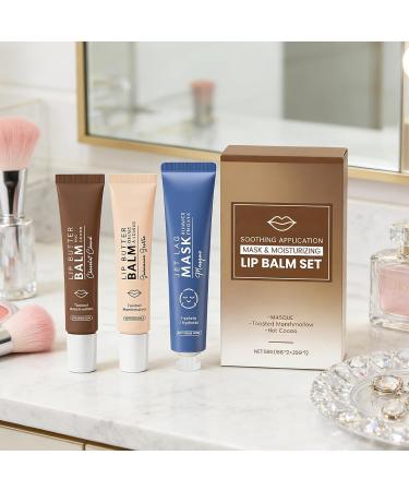  Jingmiger Lip Balm Pack | Moisturizing Cream Kit Flavored Lip Balm with Face Mask For Travel Trips Holidays Valentine's Day Makeup Facial Pores - Buy Online on GoSupps.com
