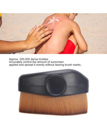Sunscreen Brush Sun Lotion Applicator Synthetic Fiber Comfortable Grip Precise and Gentle Control Dense Bristles with Protective Cap for Travel (Brown) - Buy Online on GoSupps.com