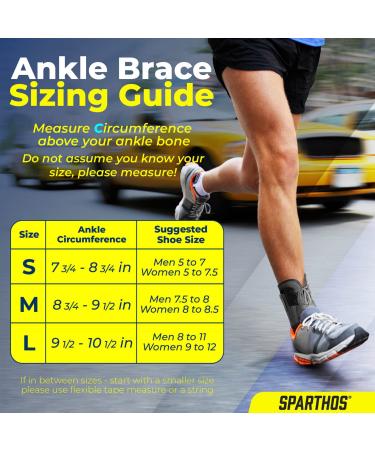 Sparthos Lace Up Ankle Brace - Adjustable Support for Running, Basketball, Volleyball - Compression Stabilizer Brace for Injury Recovery and Sprains - Gray, Large - Unisex - 1 Pack - Buy Online on GoSupps.com
