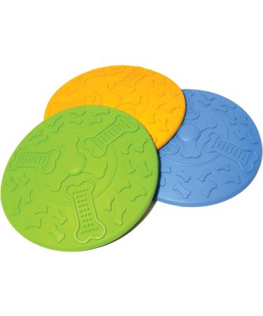 Rosewood Rubber Tough Chew Resistant Flying Saucer Dog Toy - Large 22cm - Assorted Colors - Buy Online on GoSupps.com