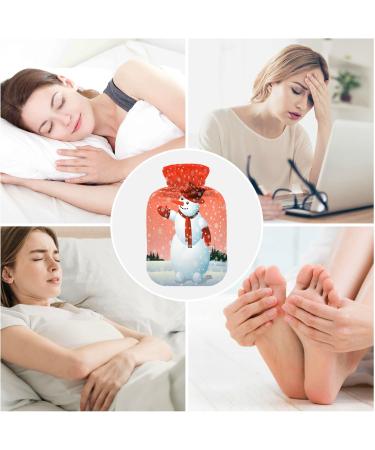 Christmas Snowman Hot Water Bottle with Cover - 1L | Pain Relief & Heat Pack for Women - Perfect Holiday Gift! - Buy Online on GoSupps.com