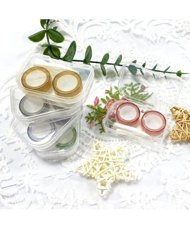 Buy Hown 5x Colorful Contact Lens Containers - Portable Mini Storage Case for Travel & Home | Transparent Contact Lens Kit - Buy Online on GoSupps.com