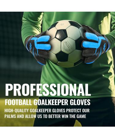 Buy Malker Goalkeeper Gloves - Non-Slip Latex Palm for Kids & Teens - Strong Grip Football Training Gloves in Awakened Blue Size 10 - Buy Online on GoSupps.com