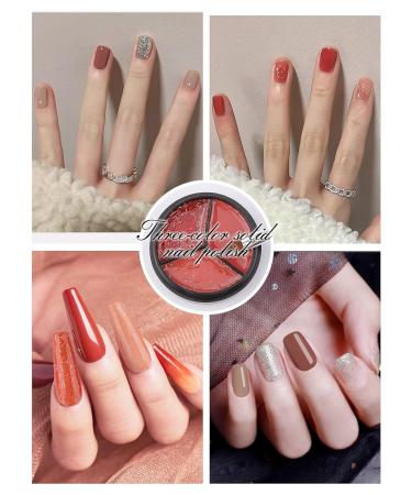 Ebanku 6 Colors Solid Cream Gel Nail Polish Set - 3 in 1 Pudding Gel for Salon Quality Nail Art | UV Gel Nail Polish with Brushes | Perfect for Gel Nails - Buy Online on GoSupps.com