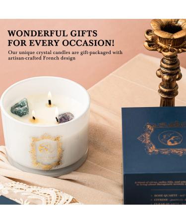 Buy Healing Crystal Candles | Chakra Candles | Organic 12oz Non-Toxic Soy Candles for Home & Gifts Spiritual Astrology & Self-Love - Buy Online on GoSupps.com
