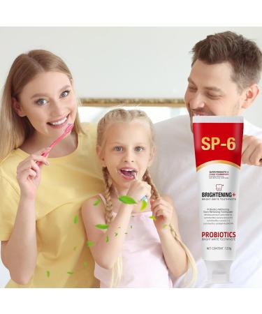 Sp-6 Toothpaste Sp-6 Whitening Toothpaste for Oral Care Bright White Toothpaste with Probiotics Fresh Breath Deep Cleaning Care Toothpaste - Buy Online on GoSupps.com