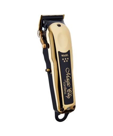 Wahl Professional 5 Star Gold Cordless Magic Clip Hair Clipper with 100+ Minute Run Time for Professional Barbers and Stylists - Model 8148-700 Gold Cordless Maigc Clip # 8148-700 - Buy Online on GoSupps.com