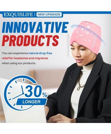EXQUISLIFE Migraine Ice Head Wrap - Headache Relief Hat for Sinus & Puffy Eyes | Hot & Cold Therapy Solution (Pink - Buy Online on GoSupps.com