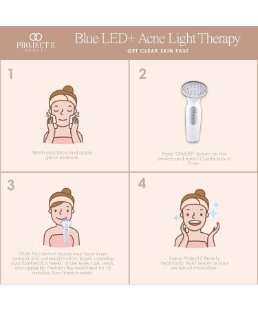 Blue LED+ Acne Light Therapy by Project E Beauty | Anti-Acne Skincare | Reduce Dark Spots & Scars | Calm Inflammation & Sensitive Skin | Remove Blemishes | For Skin Rashes & Oily Skin - Buy Online on GoSupps.com
