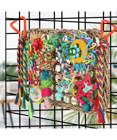 Parakeet Cockatiel Conures Lovebirds Foraging Seagrass Wall Toy - Bird Toys with Various Shredding Toys - Buy Online on GoSupps.com