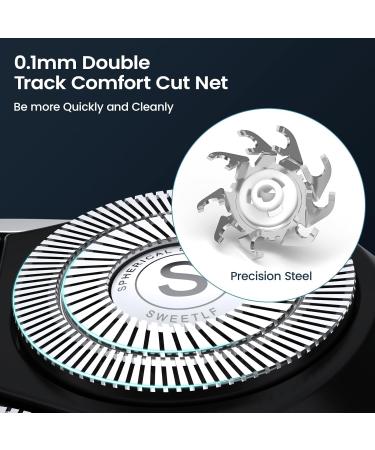 SweetLF Electric Razor for Men - 100% Waterproof Rechargeable Shaver with Pop-Up Beard Trimmer | Cord & Cordless Floating Head (Navy Blue) - Shop Now - Buy Online on GoSupps.com