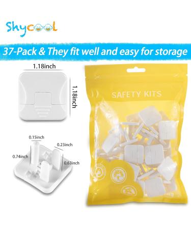 Baby Proofing Outlet Protector Plugs - 37 Pack Hidden Pull Handle Electrical Safety Outlet Covers Not Easy for Child Remove Prevent Babies from Block Electric Shock Risk - Buy Online on GoSupps.com