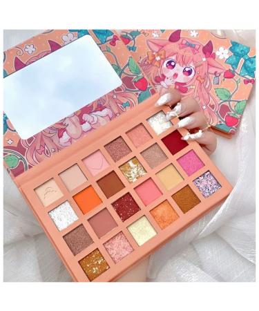 Beauty Palette 18Colors Lazy Eyeshadow Palette Cat Animal Eye Shadow Mette Palette Cosmetic Creastique Beauty Makeup Glitter Eyeshadow Palette ( Size : 24