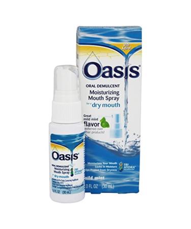 Oasis Moisturizing Mouth Spray Mild Mint 1 oz (Pack of 2)