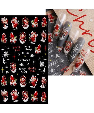 JMEOWIO 3D Embossed Christmas Nail Art Stickers Decals Self-Adhesive 5D Colorful Snowflake Winter Holiday Nail Supplies Nail Art Design Decoration Accessories 4 Sheets - Buy Online on GoSupps.com