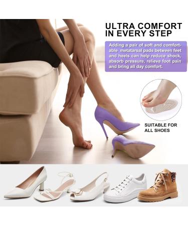 6 Pairs Women's Gel Ball of Foot Cushions Metatarsal Pads for High Heels - Invisible Support for All-Day Comfort and Pain Relief - Buy Online on GoSupps.com
