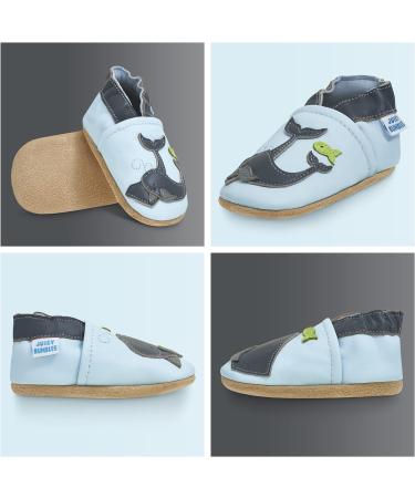 Whale Baby Shoes | Soft Sole Leather Toddler Shoes | Baby Walking Shoes 6-12 Months - Buy Online on GoSupps.com