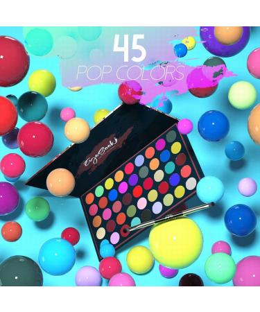 EYESEEK Colorful Eyeshadow Palette Set + Brush | 45 Bright Matte Shades | High Pigmented, Waterproof | Halloween Makeup Gift - Buy Online on GoSupps.com