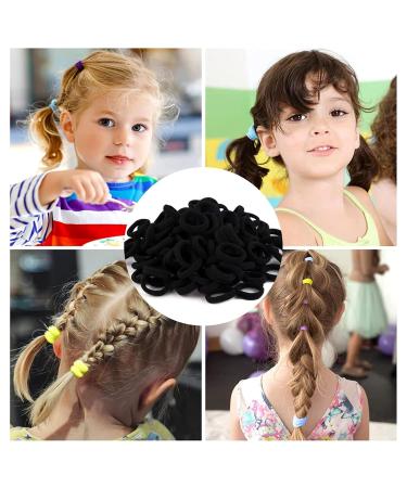 100 Pieces Soft Cotton Mini Hair Ties | No Metal Elastic Bands for Kids & Babies - Perfect for Little Girls - Buy Online on GoSupps.com