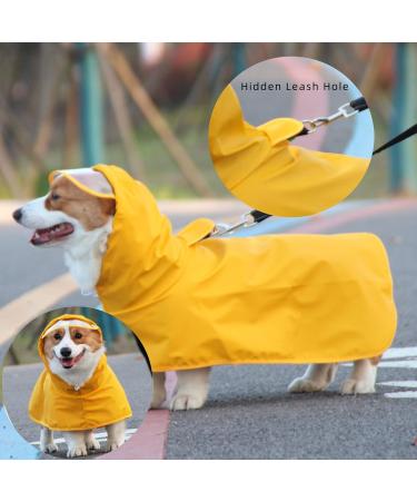 Buy Hykiee Waterproof Dog Raincoat - Adjustable Breathable Jacket with Hood for Small to Large Dogs - XXL Yellow - Buy Online on GoSupps.com