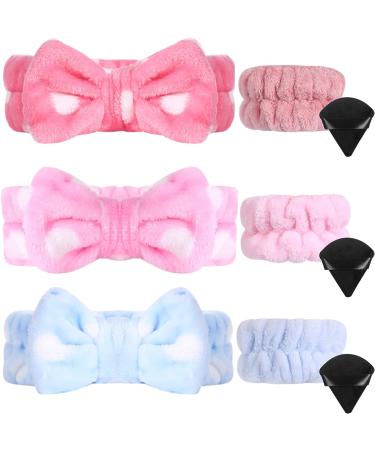 Spa Headband and Wristband Set - Towel Bow Tie, Scrunchies, for Women - Makeup, Face Washing, Shower, Yoga - Buy Online on GoSupps.com
