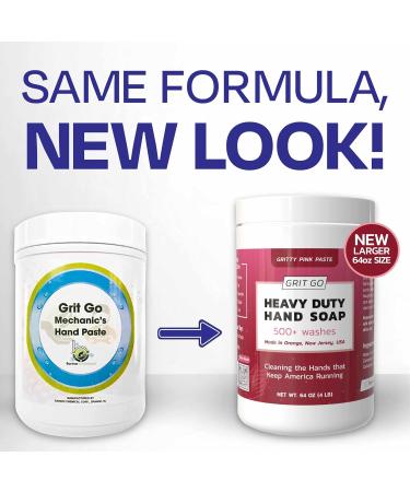 Industrial Hand Soap Heavy-Duty Gritty Hand Cleaner for Mechanics Construction Workers & More Removes Grease Oil Rust & Paint Moisturizing & Exfoliating Hand Paste (4 lb) 64 Ounce (Pack of 1) - Buy Online on GoSupps.com